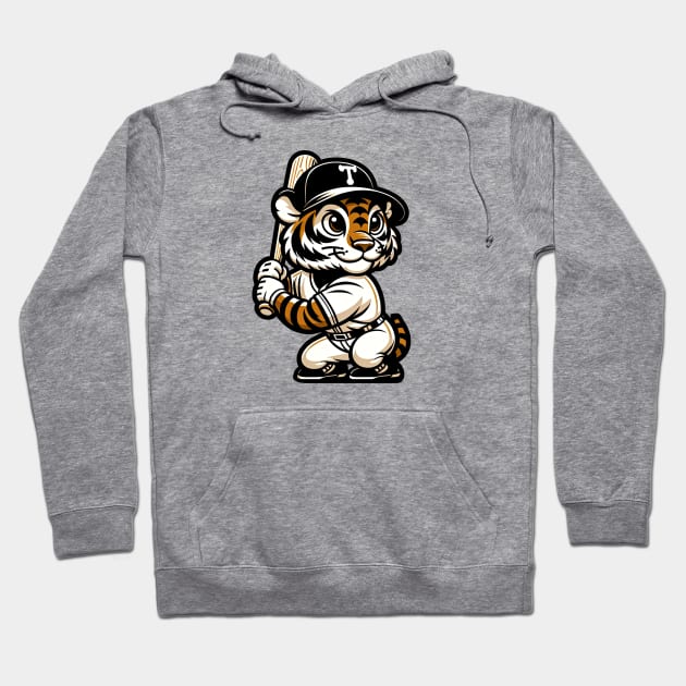 baseball player cub tiger Hoodie by Dracoola